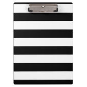 Eenvoudige zwarte en witte strepen klembord (Voorkant)