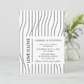 Eenvoudige zwarte en witte strepen. Modern homohuw Kaart (Staand voorkant)