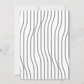 Eenvoudige zwarte en witte strepen. Modern homohuw Kaart (Achterkant)