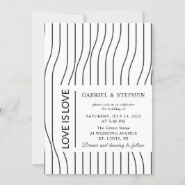 Eenvoudige zwarte en witte strepen. Modern homohuw Kaart