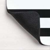 Eenvoudige zwarte en witte strepen muismat (Hoek)