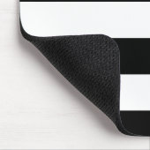 Eenvoudige zwarte en witte strepen muismat (Hoek)