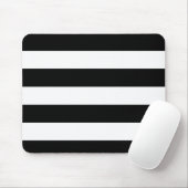 Eenvoudige zwarte en witte strepen muismat (Met muis)