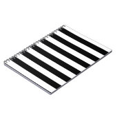 Eenvoudige zwarte en witte strepen notitieboek (Linkerzijde)