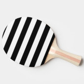 Eenvoudige zwarte en witte strepen tafeltennisbatje (Zijkant)
