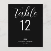 Eenvoudige zwarte en witte tafelkaarten (Voorkant)
