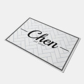 Eenvoudige zwarte en witte Tegel, ingesteld jaar Deurmat (Schuin)