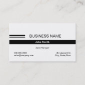 Eenvoudige zwarte en witte Visitekaartjes (Voorkant)