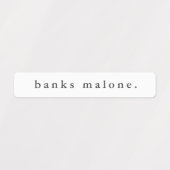 Eenvoudige zwarte en witte waterdichte naam labels (Design 1)