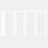 Eenvoudige zwarte en witte waterdichte naam labels (Vel)