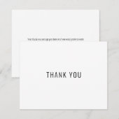Eenvoudige Zwarte en Witte Zakelijke Bedankkaart (Voorkant / Achterkant)