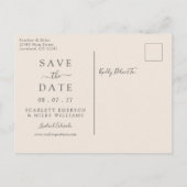 Eenvoudige zwarte foto Save the Date Wedding Aankondigingskaart (Achterkant)