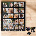 Eenvoudige Zwarte Fotocollage 20 Afbeelding Gepers Legpuzzel<br><div class="desc">Deze eenvoudige fotocollage 20 Afbeelding gepersonaliseerde puzzel is de perfecte manier om uw favoriete herinneringen te laten zien. Met ruimte voor 20 foto's is het een betekenisvol en uniek geschenk voor geliefden, of een leuke aandenken voor jezelf. Of het nu gaat om gezinsvakanties, verjaardagen of speciale momenten, deze puzzel is...</div>