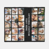 Eenvoudige zwarte fotocollage 25 Afbeelding gepers Fleece Deken (Voorkant (Horizontaal))