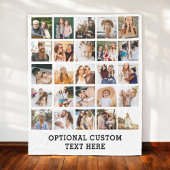 Eenvoudige zwarte fotocollage 25 Afbeelding gepers Fleece Deken