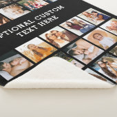 Eenvoudige zwarte fotocollage 25 Afbeelding gepers Sherpa Deken (3/4)