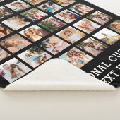 Eenvoudige Zwarte Fotocollage 30 Afbeelding Gepers Sherpa Deken (3/4)