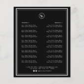 Eenvoudige Zwarte Frame Rand Restaurant Cafe Afhaa Flyer (Achterkant)