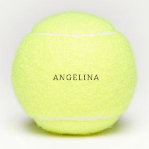 Eenvoudige Zwarte Gepersonaliseerde Spelernaam Mod Tennisballen