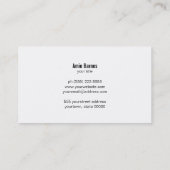 Eenvoudige zwarte, getextureerde lederen look Prof Visitekaartje (Achterkant)