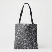 Eenvoudige zwarte glitter tote bag (Voorkant)