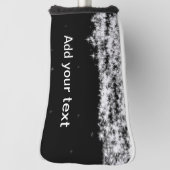 Eenvoudige zwarte glittersparren voegen jouw tekst golfheadcover (Draai 90)
