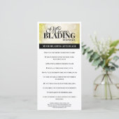 Eenvoudige zwarte Gold-instructie voor Eyebrow Aft Bedankkaart (Staand voorkant)