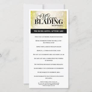 Eenvoudige zwarte Gold-instructie voor Eyebrow Aft Bedankkaart