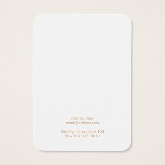 Eenvoudige zwarte Gold Script Earning Display Card Visitekaartje (Achterkant)