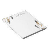 Eenvoudige zwarte goudblazen van het bureau van de notitieblok (Schuin)