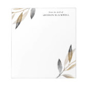 Eenvoudige zwarte goudblazen van het bureau van de notitieblok (Voorkant)