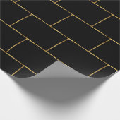 Eenvoudige zwarte goudbrij-goudbrij voor Elegant Cadeaupapier (Hoek)