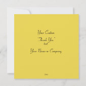 Eenvoudige Zwarte Gouden Elegante Gouden Rode Teks Bedankkaart (Achterkant)