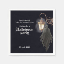 Eenvoudige Zwarte Gouden Griezellantaarn Halloween