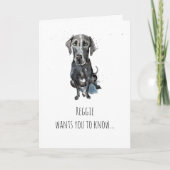 Eenvoudige Zwarte Grote Deen aangepaste Moederdag Kaart (Voorkant)