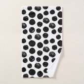 Eenvoudige zwarte haarwandelschoen bad handdoek (Handdoek)