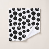 Eenvoudige zwarte haarwandelschoen bad handdoek (Wasdoekje)