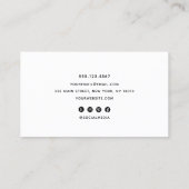 Eenvoudige zwarte handgeschreven script sociale me visitekaartje (Achterkant)