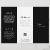 Eenvoudige zwarte hedendaagse QR-code Modern Flyer (Voorkant)