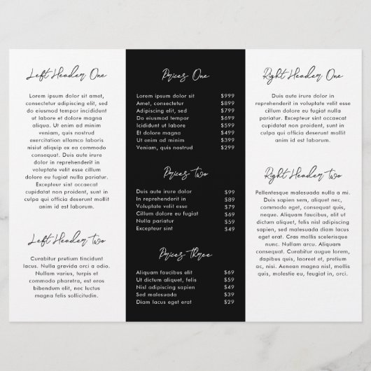 Eenvoudige zwarte hedendaagse QR-code Modern Flyer (Achterkant)