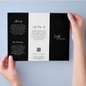 Eenvoudige zwarte hedendaagse QR-code Modern Flyer (Hand)