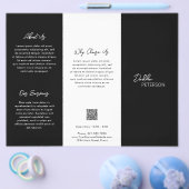 Eenvoudige zwarte hedendaagse QR-code Modern Flyer (Enkel)