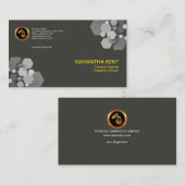 Eenvoudige zwarte hexagonal Crystals Chemical Engi Visitekaartje (Voorkant / Achterkant)