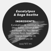 Eenvoudige zwarte Ingrediëntenlijst Product Label (Voorkant)