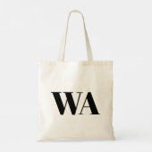 Eenvoudige zwarte Initialen Tote Bag (Achterkant)