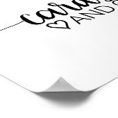 Eenvoudige zwarte Kaarten en cadeaus Poster (Hoek)