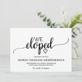 Eenvoudige zwarte kalligrafie Aankondiging (Staand voorkant)