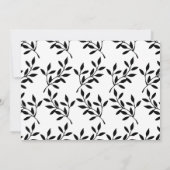 Eenvoudige zwarte kalligrafie Aankondiging (Achterkant)