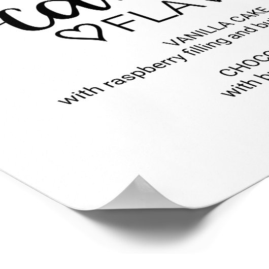 Eenvoudige zwarte kalligrafie Bindlintjes Poster (Hoek)