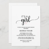 Eenvoudige zwarte kalligrafie | Blush roze Het is  Kaart (Voorkant / Achterkant)